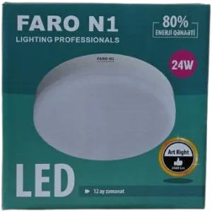 FARO N1 24W dairəvi LED tavan işığı