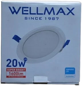 WELLMAX 20W dairəvi gizli LED tavan işığı